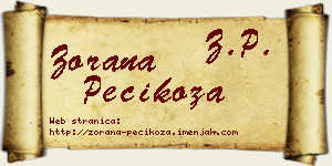 Zorana Pecikoza vizit kartica